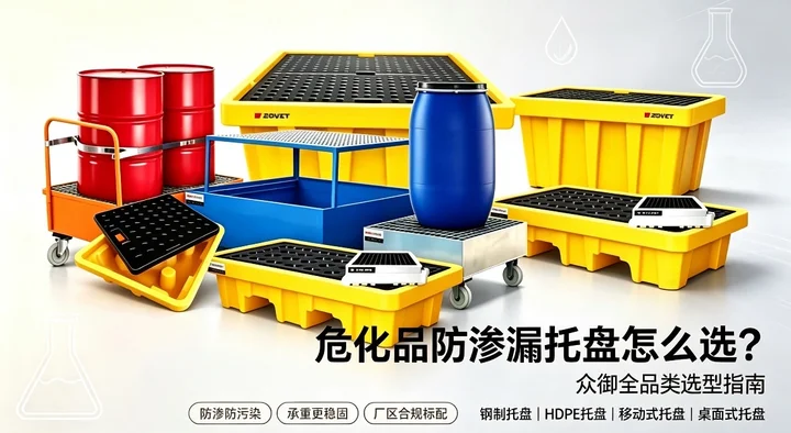 危化品防渗漏托盘怎么选？众御全品类选型指南，告别合规踩坑