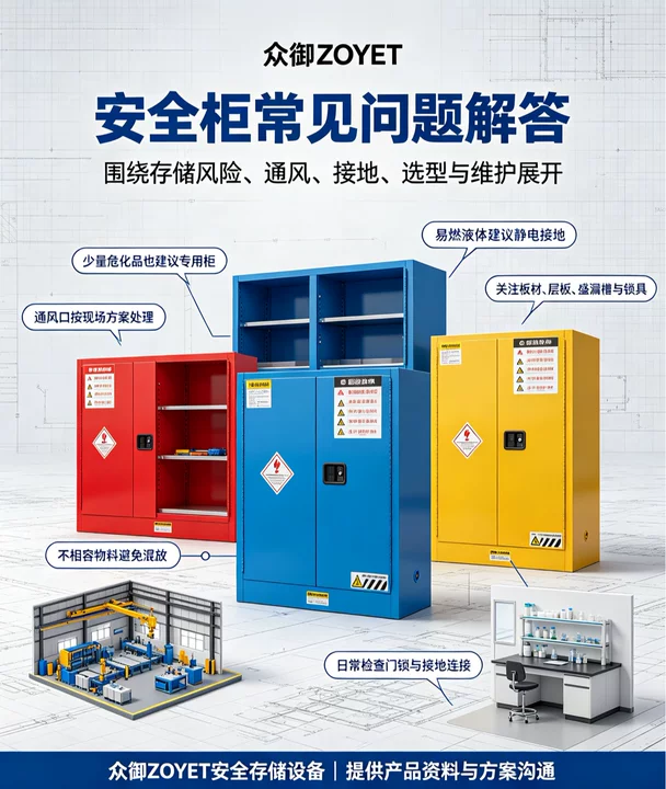 选购危化品存储柜常见疑问解答，众御 ZOYET 安全存储方案