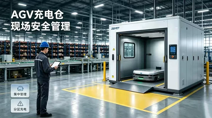 众御 ZOYET AGV 充电仓｜规范车间 AGV 充电现场管理，筑牢智能制造安全防线